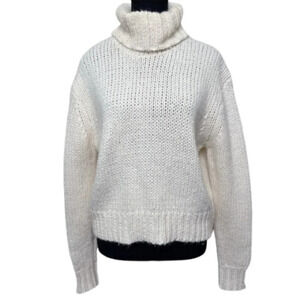 J.crew Womens Small Alpaca Turtle Neck Sweater Ivory